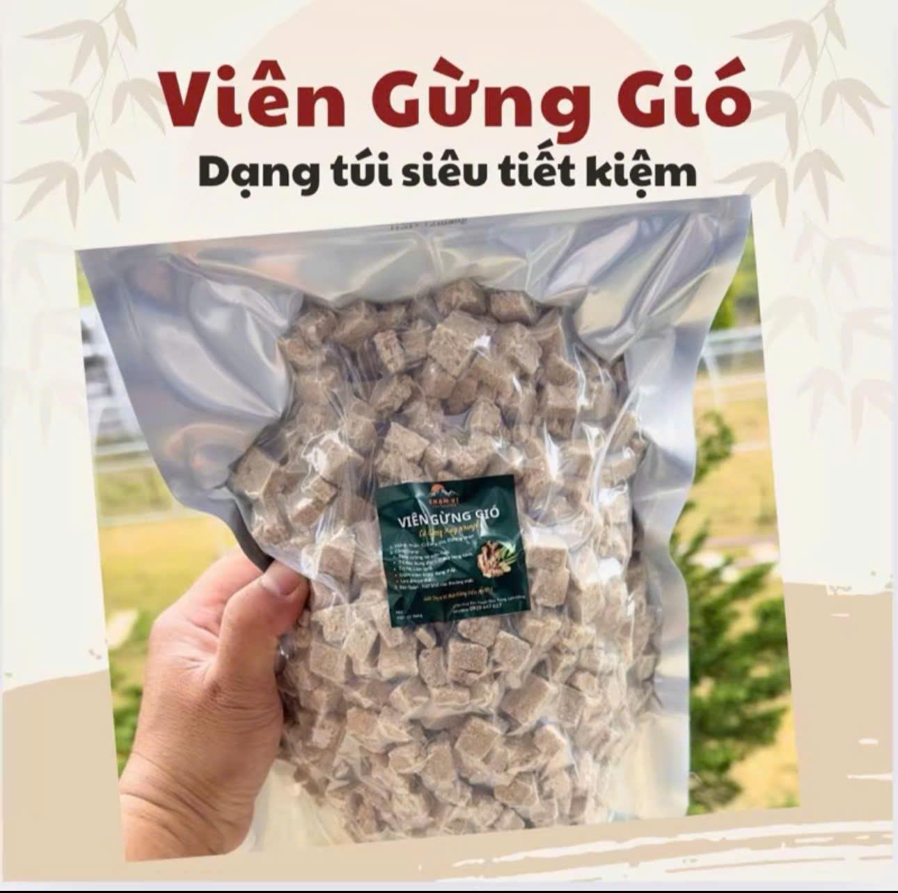 Viên Gừng Gió 1Kg (Dạng Túi)