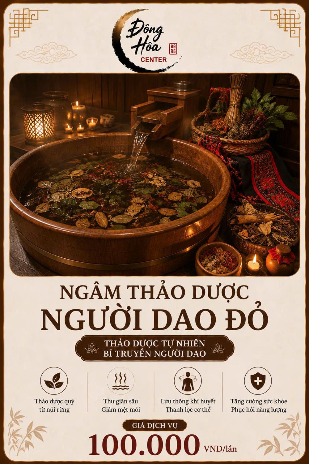 Ngâm lá thuốc Người Dao Đỏ